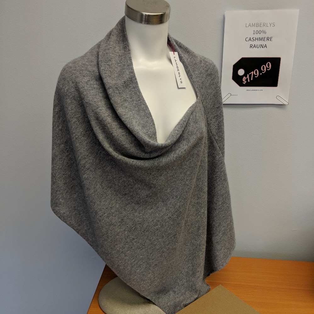 The LAMBERLYS Steel Grey Rauna (💯% Cashmere)